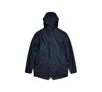 Giacca anti vento unisex di media lunghezza con cappuccio JACKET Blu L Tinta unita