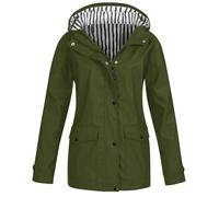 Giacca antipioggia da donna 2025 autunno leggero impermeabile impermeabile giacca a vento trench con cappuccio all'aperto, AG., 3XL