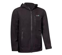 Giacca antipioggia da viaggio ripiegabile da uomo | L'ultimo cappotto antipioggia da uomo a tutto tondo con tasche segrete (grande, nero con cerniera nera)