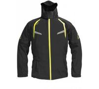 DANE Byge XPR-Tex Giacca antipioggia da moto, nero-giallo, taglia XS per maschi