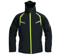 DANE Byge XPR-Tex Giacca antipioggia da moto, nero-giallo, taglia 3XL per maschi