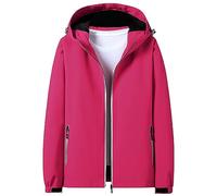 Giacca Antipioggia Donna Impermeabile Giacca Pioggia Moto Donna Cappotto Con Cappuccio Antivento Protezione Solare Giubbotto Tinta Unita Comfort, con Zippé, Cappotti Da Trekking Sweatjacke Esterno