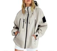 Giacca Antipioggia Donna Moto Trench Antipioggia a Vento Traspirante Impermeabile Da Pioggia Sportivo Resistente Alle Rughe Antivento Poncho Con Cappuccio Leggera Per Campeggio Escursionismo 2025
