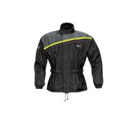 GMS Douglas Giacca da pioggia moto, nero-giallo, taglia 12XL