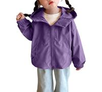 Giacca antipioggia impermeabile per bambini foderata in pile con cappuccio con tasche ampia giacca antivento per la scuola per ragazze autunno estate all'aperto passeggiate escursionismo giacca a