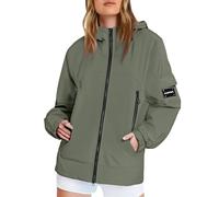 Giacca antipioggia leggera da donna da viaggio da donna Softshell giacche impermeabili giacca da lavoro con tasche cappotto antipioggia lungo pacchetto giacca impermeabile cappotto invernale taglia 24