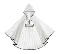 Giacca antipioggia trasparente con cappuccio da donna in materiale EVA cappotto leggero per camminare corsa impermeabile antivento esterno Shell 171 x 98 cm (nero)