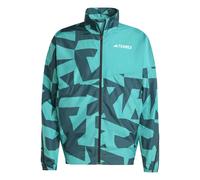 Adidas Terrex Multi Printed Windbreaker Verde,Blu S Uomo