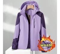 Giacca antivento da donna per esterni, adatta per escursionismo, campeggio, lavori all'aperto, in pile, per sport invernali come lo sci L,M,S,XL,XSBlocchi di colore,Grafico,Lettere,Colore unicoTessuto