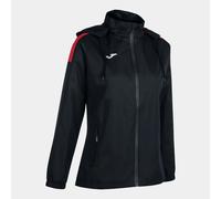 Joma Veste Coupe Vent Femme Trivor, Unisex - Adulto, nero rosso, S