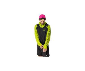Giacca antivento dynafit dna wind nero giallo da uomo