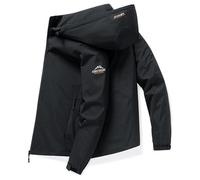 Giacca Antivento Giacca a Guscio, Giacca Impermeabile Uomo, Giacca Antivento Impermeabile Elegante Giacca Antipioggia con Cappuccio Giacca Softshell Giacca Leggera da Transizione