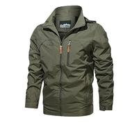 Giacca Antivento Uomo,Casual Leggero JacketAll'aperto Primaverile Uomo Elegante Confortevole vestibilità Normale Oversize Leggera da per Il Tempo Libero