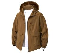 Giacca Antivento Uomo,Casual Leggero JacketAll'aperto Sport Tinta Unita Casual vestibilità Ottimale Bomber Giacchetta Pratica per Le Mezze Oversize Leggera da Uomo Arrampicata Abbigliamento Trekking