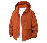 Giacca Antivento Uomo,Casual Leggero JacketAll'aperto Sport Tinta Unita Casual vestibilità Ottimale Bomber Giacchetta Pratica per Le Mezze Oversize Leggera da Uomo Arrampicata Abbigliamento Trekking