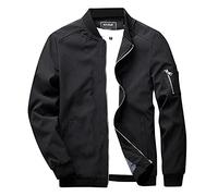 Giacca Antivento Uomo Giubbotto Leggere Casual Outdoor Bomber di Transizione Jacket vestibilità Ottimale da Mezza Stagione Moto Sportivo Corsa Trekking