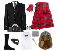 Giacca Argyle Scozzese Da Uomo 9 Pezzi Outfit Kilt Set Da Matrimonio Highland