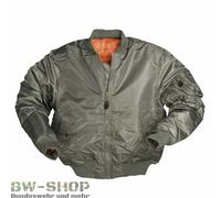 Mil-Tec Giacca US Maggio 1 (Aviator MA1) in tessuto PES Oliva 3XL Uomo