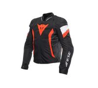 Dainese Avro 5, giacca in tessuto 44 male Nero/Rosso Fluo/Bianco