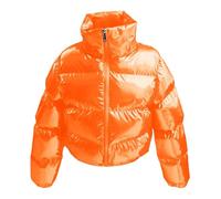 Giacca Bambina 1 Anno - Cappotto E Giacca Invernali per Bambine Imbottiti E Lucidi Caldi E Spessi Isolanti Perfetti per Le Giornate Fredde Abbigliamento Invernale Perfetto per Le Bambine (Orange 110)
