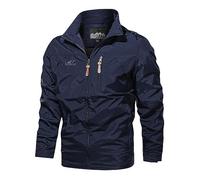 Giacca Baseball Uomo, Uomo Giacca Bomber a Maniche Lunghe con Tasche Stile Classico alla Moda Casual retrò Militare con Tasche con Cerniera Giacca da Pilota per Il Tempo Libero