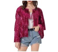 Giacca Bianca Donna-Giacca Sottile Con Cappotto Multistrato Extra Denso Dalla Vestibilità Ampia Per Il Del Festival