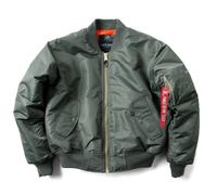 Giacca biker bomber uomo MA1, imbottita stile pilota aeronautica militare volo