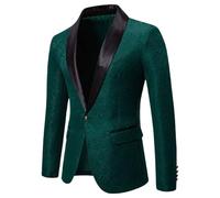 Giacca Blazer da Uomo con Motivo Floreale Paisley, Giacca da Smoking con Un Bottone per la sfilata di Mardi Gras