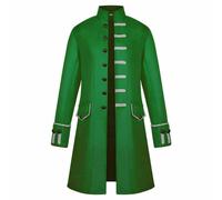 Giacca Blazer Lunga A Un Petto Uomo Gotica Steampunk Vintage Medievale Costume