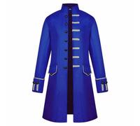 Giacca Blazer Lunga A Un Petto Uomo Gotica Steampunk Vintage Medievale Costume