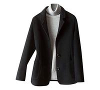 Giacca Blazer Lunga Donna, Giacca Tuta Donna Elegante Elegante Manica Lunga Con Retro Cappotto Casual Tinta Unita Taglio Aderente Cardigan Con Un Pulsante E Tasche Tuta Professionale