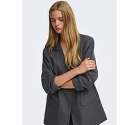 Giacca blazer, maniche lunghe Grigio M Tinta unita