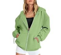 Giacca bomber da donna per le mezze stagioni, con cappuccio, giacca corta alla moda, comoda vestibilità a maniche lunghe, per il tempo libero, leggera e soffice, giacca per attività all'aperto, verde