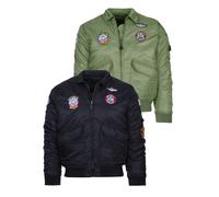 Giacca Bomber Militare B-52 imbottito da bambino con toppe da 2 a 14 anni