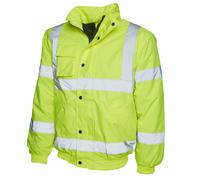 Giacca Bomber Padded A Visibilità Alta Hi-Viz Con Cappuccio Da Lavoro