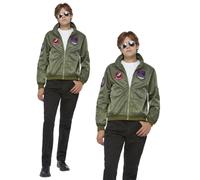 Giacca Bomber Top Gun Maverick Costume Da Festa Anni '80 Licenziato