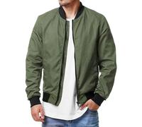 Giacca Bomber Uomo, Giubbotto Uomo Classica Leggero Jacket Cotone Softshell Sportiva Collo da Baseball Bomber Estivo Comodo Varsity Giubbotto Giacca Sportiva Uomo per La Primavera