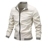 Giacca Bomber Uomo Leggera Elegante,Giacca da Sport Tinta Unita Elegante Confortevole vestibilità Normale a Baseball Y2k Hiphop Outdoor Quotidiana Stile Casual
