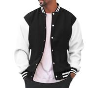Giacca Bomber Uomo Leggera Elegante,Giacca Militare Aviatore Maniche Lunghe Giaccone Primavera Autunno Tendenza Casual Giubbotto a Baseball Y2k Hiphop Corsa Trekking Outdoor
