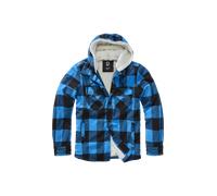 Brandit Lumber Jacket Hooded, Uomo, black+blue, M