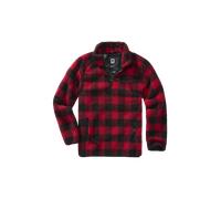Brandit Teddyfleece Pullover, nero/rosso, Taglia L