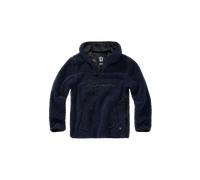 Brandit Teddyfleece Worker, felpa con cappuccio L male Blu Scuro