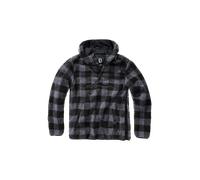 Brandit Teddyfleece Worker, felpa con cappuccio XL male Nero/Grigio