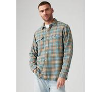 Giacca camicia da lavoro Jackson Blu / Hudson Plaid Mirage Gray Flannel levi > clothing > men > shirts