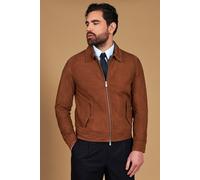 Giacca Camoscio color cuoio Colletto impunturato Vera Pelle Owen