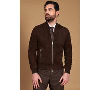 Giacca Camoscio Renna Testa di Moro Uomo Bomber Giubbotto Gaudil