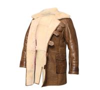 Giacca cappotto da uomo Tom Hardy Bane The Dark Knight Rises in vera pelle di...