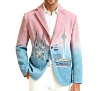 Giacca Carnevale Uomo, Giacca con geometrico in velluto a coste per feste serali (XXXXL)