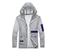 Giacca casual da uomo autunno cappotto top maschio autunno inverno sottile manica lunga cerniera cappotto bellezza cappuccio risvolto multi tasche tinta unita giacca Outwear per escursioni all'aperto