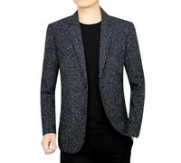 Giacca casual da uomo in stile coreano alla moda versatile per la primavera e l'autunno, Blu scuro, S